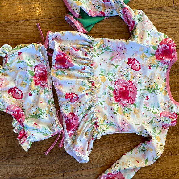 Set of two Sweethoney toddler girl swim suits rash guard style size 3T - Picture 8 of 8